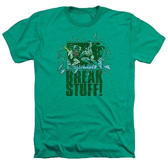 Dc Comics Break Stuff Adult Heather T-shirt