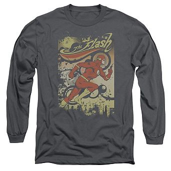 Dc Comics Flash Just Passing Through Long Sleeve Adult T-shirt