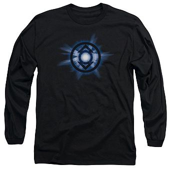 Green Lantern Indigo Glow Long Sleeve Adult T-shirt