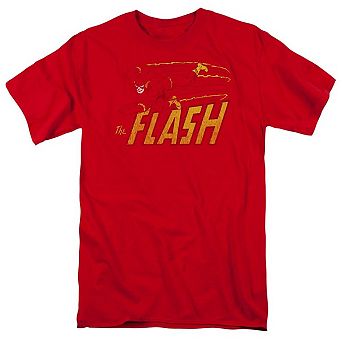 Dc Comics Flash Flash Speed Distressed Short Sleeve Adult T-shirt