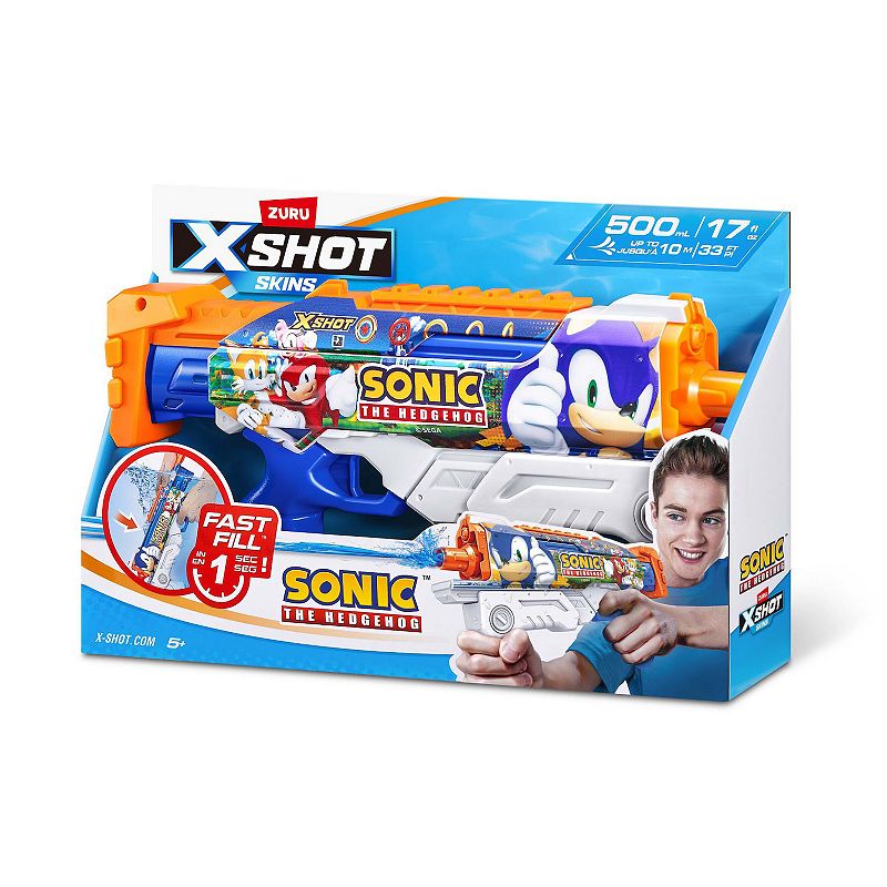 UPC 193052054982 product image for X-Shot Water Fast-Fill Skins Sonic The Hedgehog Hyperload Water Blaster by ZURU, | upcitemdb.com