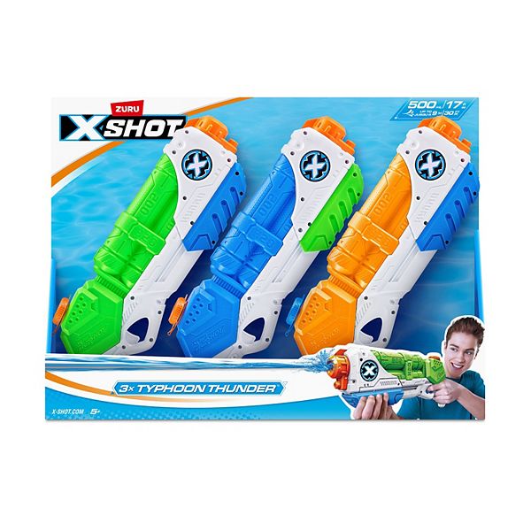 X-Shot Medium Typhoon Thunder 3-Pack Water Blaster Set by ZURU