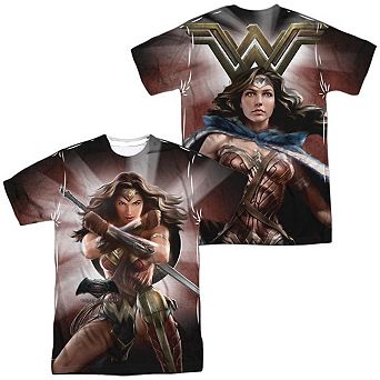 Batman V Superman Wonder Woman Light Short Sleeve Adult Poly Crew T-shirt