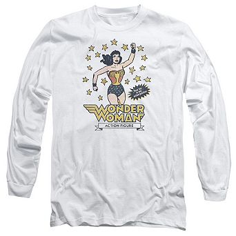 Dc Comics Action Figure Long Sleeve Adult T-shirt