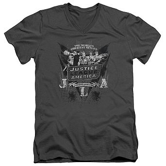 Dc Comics Greatest Heroes Short Sleeve Adult V Neck T-shirt