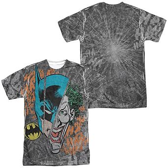 Dc Comics Broken Visage Short Sleeve Adult 100% Poly Crew T-shirt