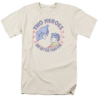 Dc Comics Two Heroes Short Sleeve Adult T-shirt