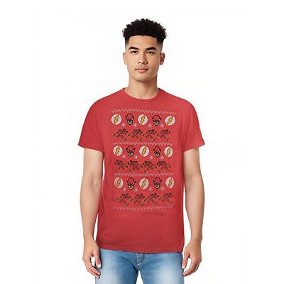 Dc Comics Flash The Flash Ugly Christmas Sweater Adult Heather T-shirt
