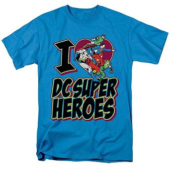 Dc Comics I Heart Dc Comics Short Sleeve Adult T-shirt