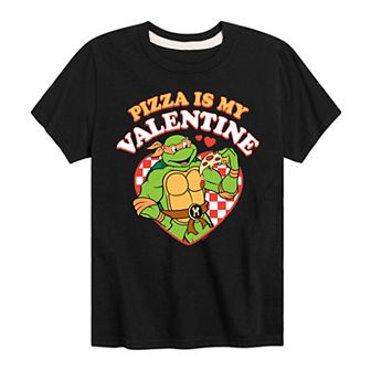 Boys 8-20 Graphic Teenage Mutant Ninja Turtles Pizza Is My Valentine Graphic Tee