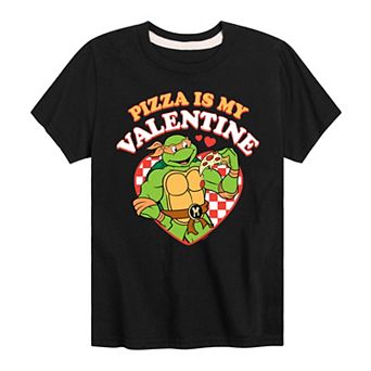 Boys 8-20 Graphic Teenage Mutant Ninja Turtles Pizza Is My Valentine Graphic Tee