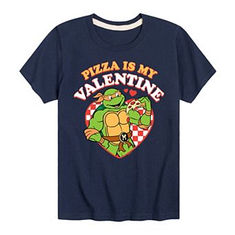 Boys 8-20 Graphic Teenage Mutant Ninja Turtles Pizza Is My Valentine Graphic Tee