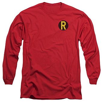 Dc Comics Robin Logo Long Sleeve Adult T-shirt