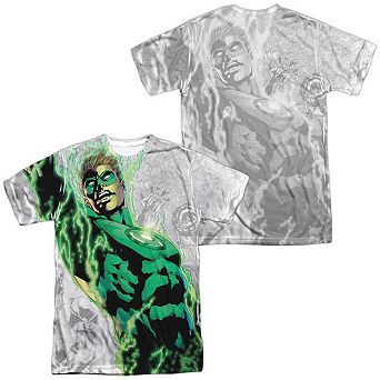 Green Lantern Light Em Up Short Sleeve Adult Poly Crew T-shirt