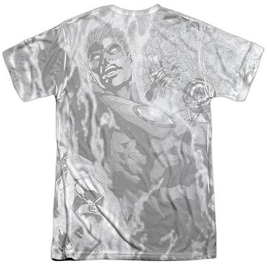 Green Lantern Light Em Up Short Sleeve Adult Poly Crew T-shirt