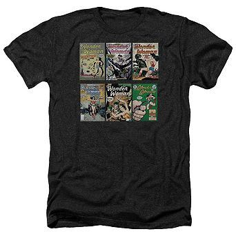 Dc Comics Wonder Woman Covers Adult Heather T-shirt