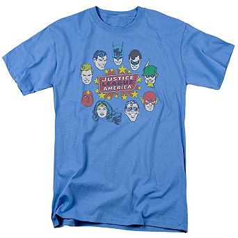 Dc Comics Justice Head Circle Short Sleeve Adult T-shirt