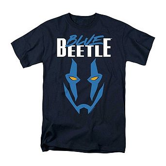 Blue Beetle Mask Adult Heather T-shirt