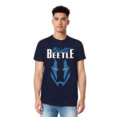 Blue Beetle Mask Adult Heather T-shirt