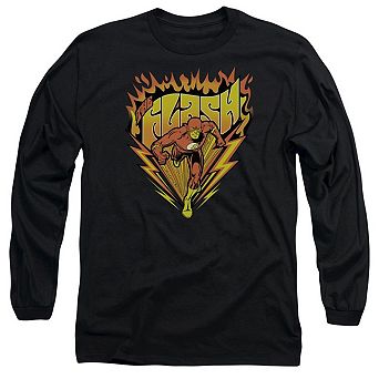 Dc Comics Flash Blazing Speed Long Sleeve Adult T-shirt