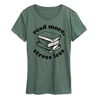 Women's Read More Stress Less Graphic Tee