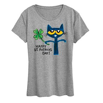 Women's Pete The Cat Happy St. Patricks Day Graphic Tee