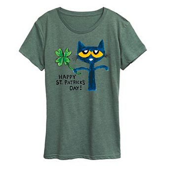 Women's Pete The Cat Happy St. Patricks Day Graphic Tee