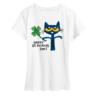 Women's Pete The Cat Happy St. Patricks Day Graphic Tee