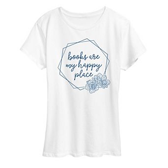 Women's Books Are My Happy Place Graphic Tee