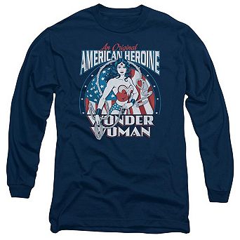 Dc Comics American Heroine Long Sleeve Adult T-shirt