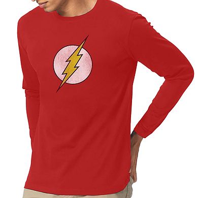 Dc Comics Flash Flash Logo Long Sleeve Adult T-shirt