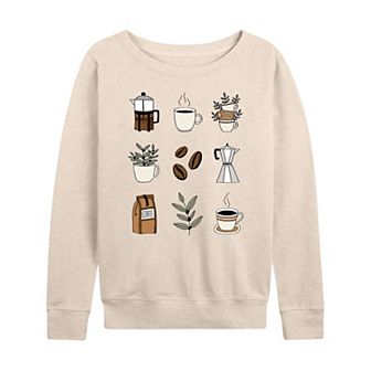 Women's Coffee Grid French Terry Long Sleeve Tee