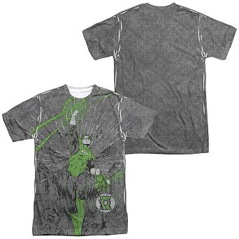 Green Lantern Vanquish Evil Short Sleeve Adult 100% Poly Crew T-shirt