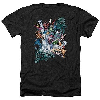 Green Lantern Lanterns Unite Adult Heather T-shirt