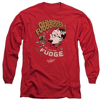 A Christmas Story Fudge Long Sleeve Adult T-shirt