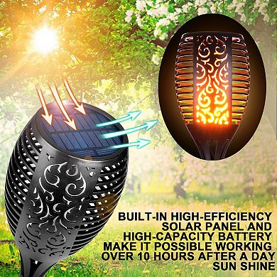 2PCS Solar Torches Lights Outdoor Landscape Lighting