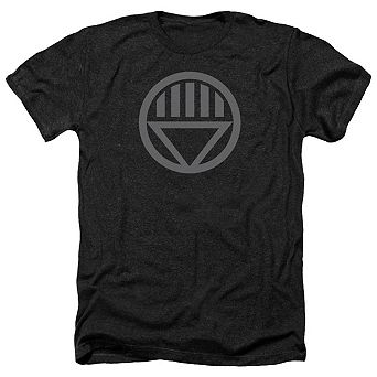Green Lantern Grey Emblem Adult Heather T-shirt