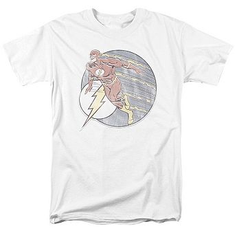 Dc Comics Flash Retro Flash Iron On Short Sleeve Adult T-shirt