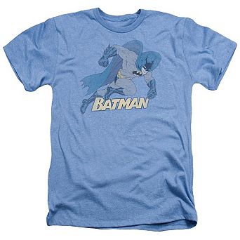 Batman Running Retro Adult Heather T-shirt