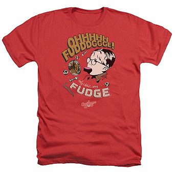 A Christmas Story Fudge Adult Heather T-shirt