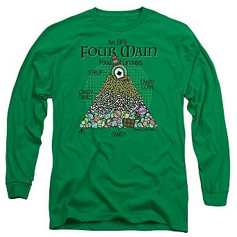 Elf Food Pyramid Long Sleeve Adult T-shirt