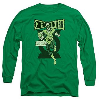Green Lantern Retro Oath Long Sleeve Adult T-shirt