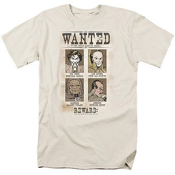 Dc Comics Wanted Poster Short Sleeve Adult T-shirt