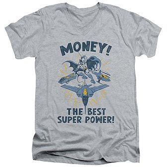 Dc Comics Money Short Sleeve Adult V Neck T-shirt