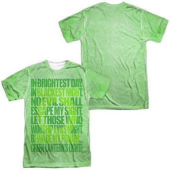 Green Lantern Oath Short Sleeve Adult 100% Poly Crew T-shirt
