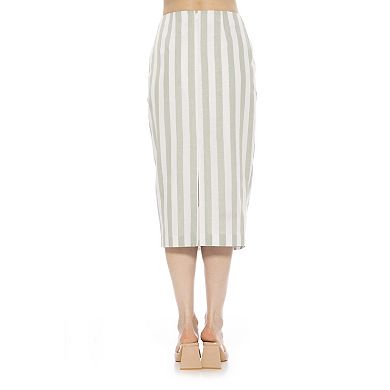 Women's ALEXIA ADMOR Jacki Stripe Midi Pencil Skirt