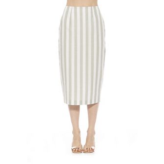 Women's ALEXIA ADMOR Jacki Stripe Midi Pencil Skirt