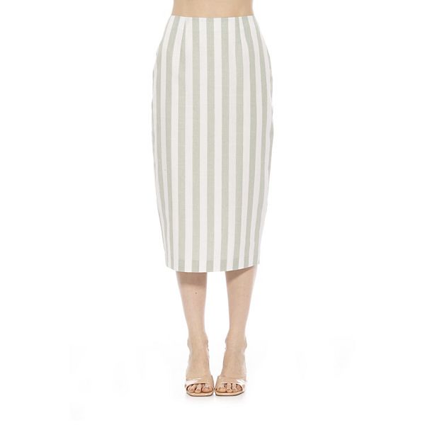 Women's ALEXIA ADMOR Jacki Stripe Midi Pencil Skirt