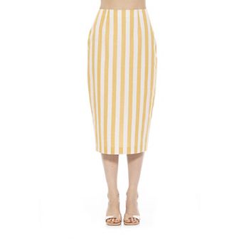 Women's ALEXIA ADMOR Jacki Stripe Midi Pencil Skirt