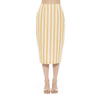 Women's ALEXIA ADMOR Jacki Stripe Midi Pencil Skirt